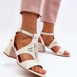 Laden Sie das Bild in den Galerie-Viewer, Sandalen mit Absatz Model 194492 Step in style