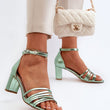 Laden Sie das Bild in den Galerie-Viewer, Sandalen mit Absatz Model 194991 Step in style