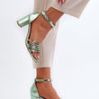 Laden Sie das Bild in den Galerie-Viewer, Sandalen mit Absatz Model 194991 Step in style
