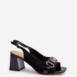 Laden Sie das Bild in den Galerie-Viewer, Sandalen mit Absatz Model 195425 Step in style
