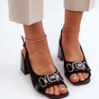 Laden Sie das Bild in den Galerie-Viewer, Sandalen mit Absatz Model 195425 Step in style
