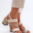 Laden Sie das Bild in den Galerie-Viewer, Sandalen mit Absatz Model 195551 Step in style