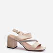 Laden Sie das Bild in den Galerie-Viewer, Sandalen mit Absatz Model 195551 Step in style