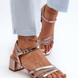 Laden Sie das Bild in den Galerie-Viewer, Sandalen mit Absatz Model 196656 Step in style