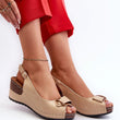 Laden Sie das Bild in den Galerie-Viewer, Keilabsatz Sandalen Model 197171 Step in style