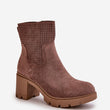 Laden Sie das Bild in den Galerie-Viewer, Stiefeletten mit Absatz Model 199066 Step in style