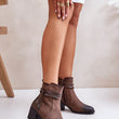 Laden Sie das Bild in den Galerie-Viewer, Stiefeletten mit Absatz Model 201545 Step in style