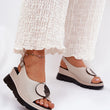 Laden Sie das Bild in den Galerie-Viewer,  Keilabsatz Sandalen model 211645 Step in style