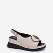 Laden Sie das Bild in den Galerie-Viewer,  Keilabsatz Sandalen model 211645 Step in style