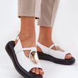 Laden Sie das Bild in den Galerie-Viewer, Keilabsatz Sandalen model 212713 Step in style