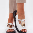 Laden Sie das Bild in den Galerie-Viewer, Keilabsatz Sandalen model 212713 Step in style