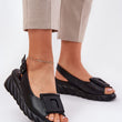 Laden Sie das Bild in den Galerie-Viewer, Keilabsatz Sandalen model 212715 Step in style