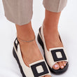 Laden Sie das Bild in den Galerie-Viewer, Keilabsatz Sandalen model 212716 Step in style