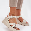 Laden Sie das Bild in den Galerie-Viewer, Keilabsatz Sandalen model 212903 Step in style