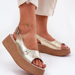 Laden Sie das Bild in den Galerie-Viewer, Keilabsatz Sandalen model 213016 Step in style