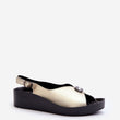 Laden Sie das Bild in den Galerie-Viewer, Keilabsatz Sandalen model 213023 Step in style