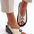 Laden Sie das Bild in den Galerie-Viewer, Keilabsatz Sandalen model 213023 Step in style