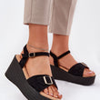 Laden Sie das Bild in den Galerie-Viewer, Keilabsatz Sandalen model 213177 Step in style