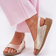 Laden Sie das Bild in den Galerie-Viewer, Keilabsatz Sandalen model 215019 Step in style
