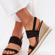 Laden Sie das Bild in den Galerie-Viewer, Keilabsatz Sandalen model 215639 Step in style