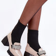 Laden Sie das Bild in den Galerie-Viewer, Stiefeletten mit Absatz Model 187358 Step in style | Textil Großhandel ATA-Mode