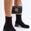 Laden Sie das Bild in den Galerie-Viewer, Stiefeletten mit Absatz Model 189840 Step in style | Textil Großhandel ATA-Mode