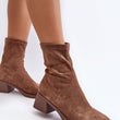 Laden Sie das Bild in den Galerie-Viewer, Stiefeletten mit Absatz Model 189841 Step in style | Textil Großhandel ATA-Mode