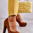 Laden Sie das Bild in den Galerie-Viewer, Pumps mit Absatz Model 175298 Step in style | Textil Großhandel ATA-Mode