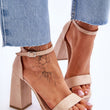 Laden Sie das Bild in den Galerie-Viewer, Sandalen mit Absatz Model 179871 Step in style | Textil Großhandel ATA-Mode