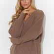 Laden Sie das Bild in den Galerie-Viewer, Pullover Model 184785 Makadamia | Textil Großhandel ATA-Mode