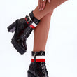 Laden Sie das Bild in den Galerie-Viewer, Stiefeletten mit Absatz Model 185055 Step in style | Textil Großhandel ATA-Mode