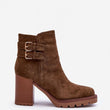 Laden Sie das Bild in den Galerie-Viewer, Stiefeletten mit Absatz Model 185330 Step in style | Textil Großhandel ATA-Mode