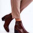 Laden Sie das Bild in den Galerie-Viewer, Stiefeletten mit Absatz Model 185431 Step in style | Textil Großhandel ATA-Mode