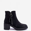 Laden Sie das Bild in den Galerie-Viewer, Stiefeletten mit Absatz Model 185446 Step in style | Textil Großhandel ATA-Mode