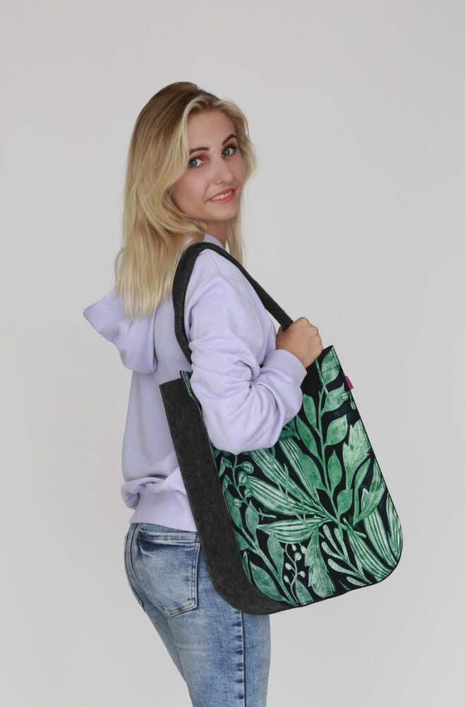 Tasche CITY »Green Night« Anthrazit TF107