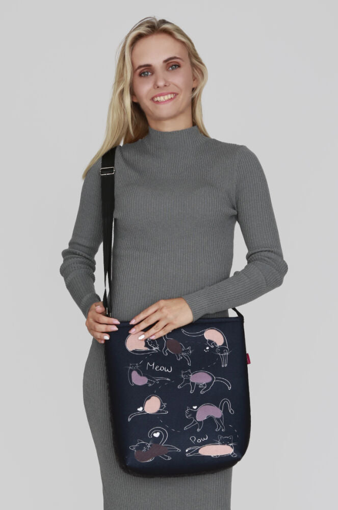 Filztasche FUNKY »Cat Game« Anthrazit FY85