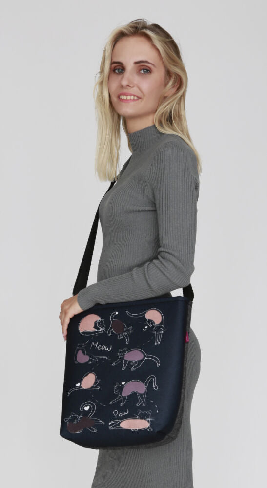 Filztasche FUNKY »Cat Game« Anthrazit FY85