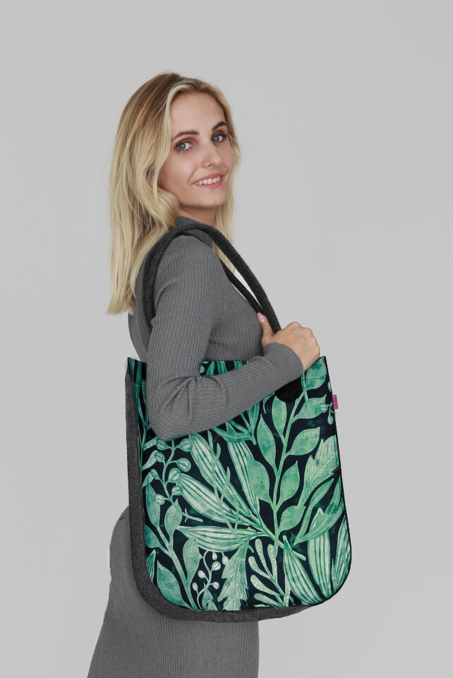 Tasche CITY »Green Night« Anthrazit TF107