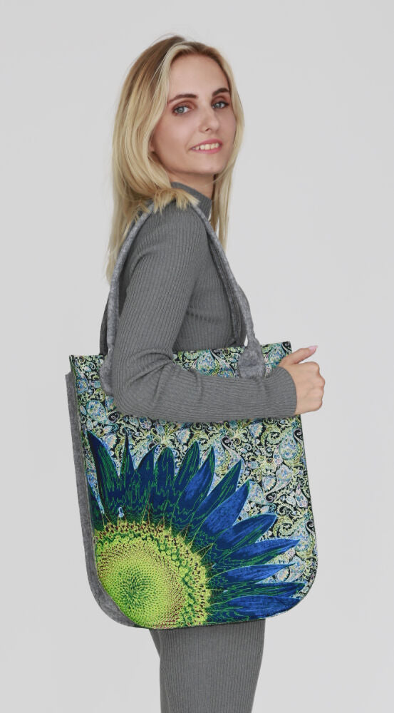 Filztasche CITY »Blue Flower« BC02