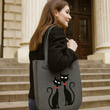 Laden Sie das Bild in den Galerie-Viewer, Tasche CITY »Black Cats« Anthrazit FCA08
