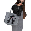 Laden Sie das Bild in den Galerie-Viewer, Filztasche LADY XL »Black Cats« TL11
