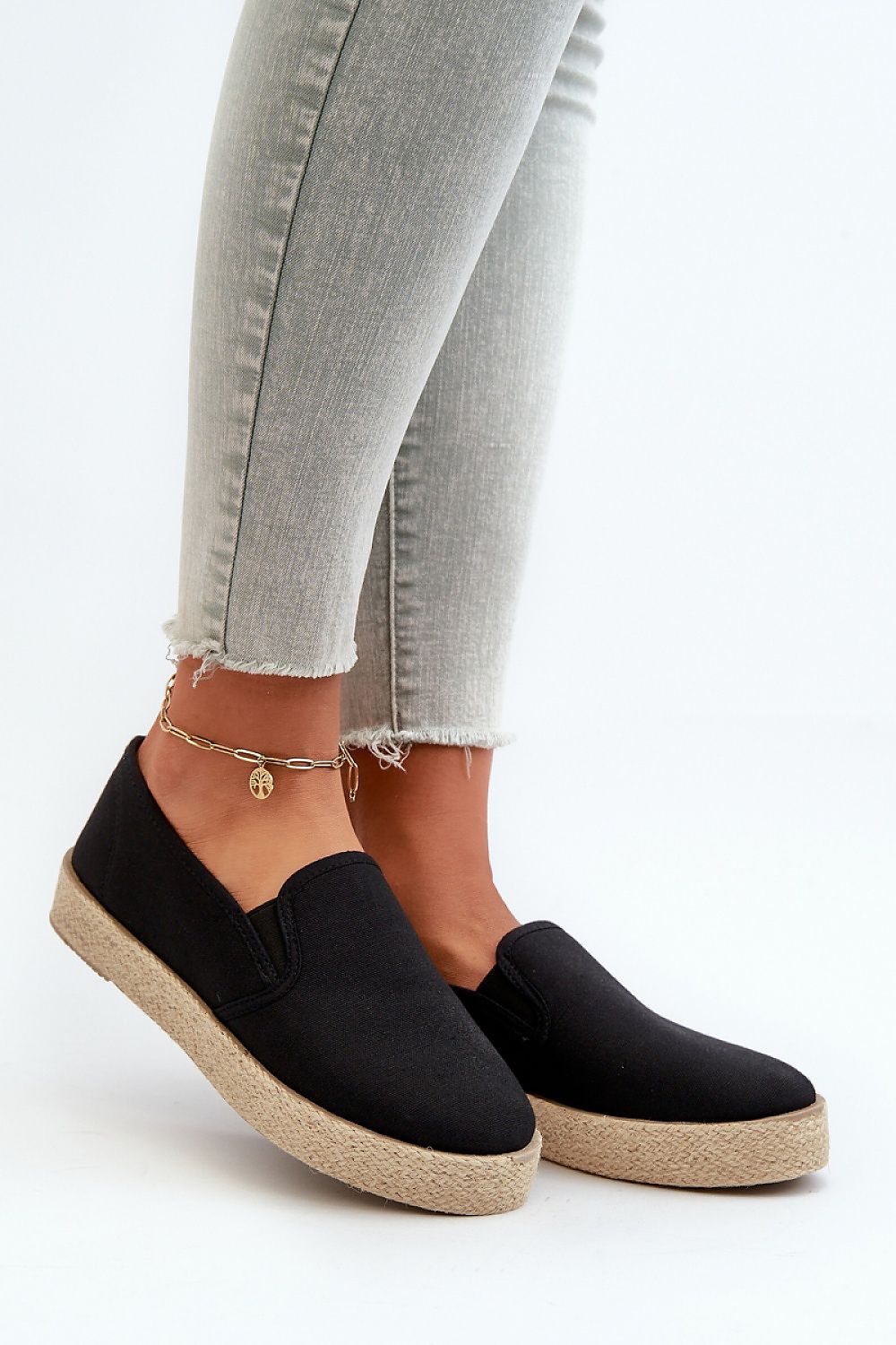 Black platform espadrilles online