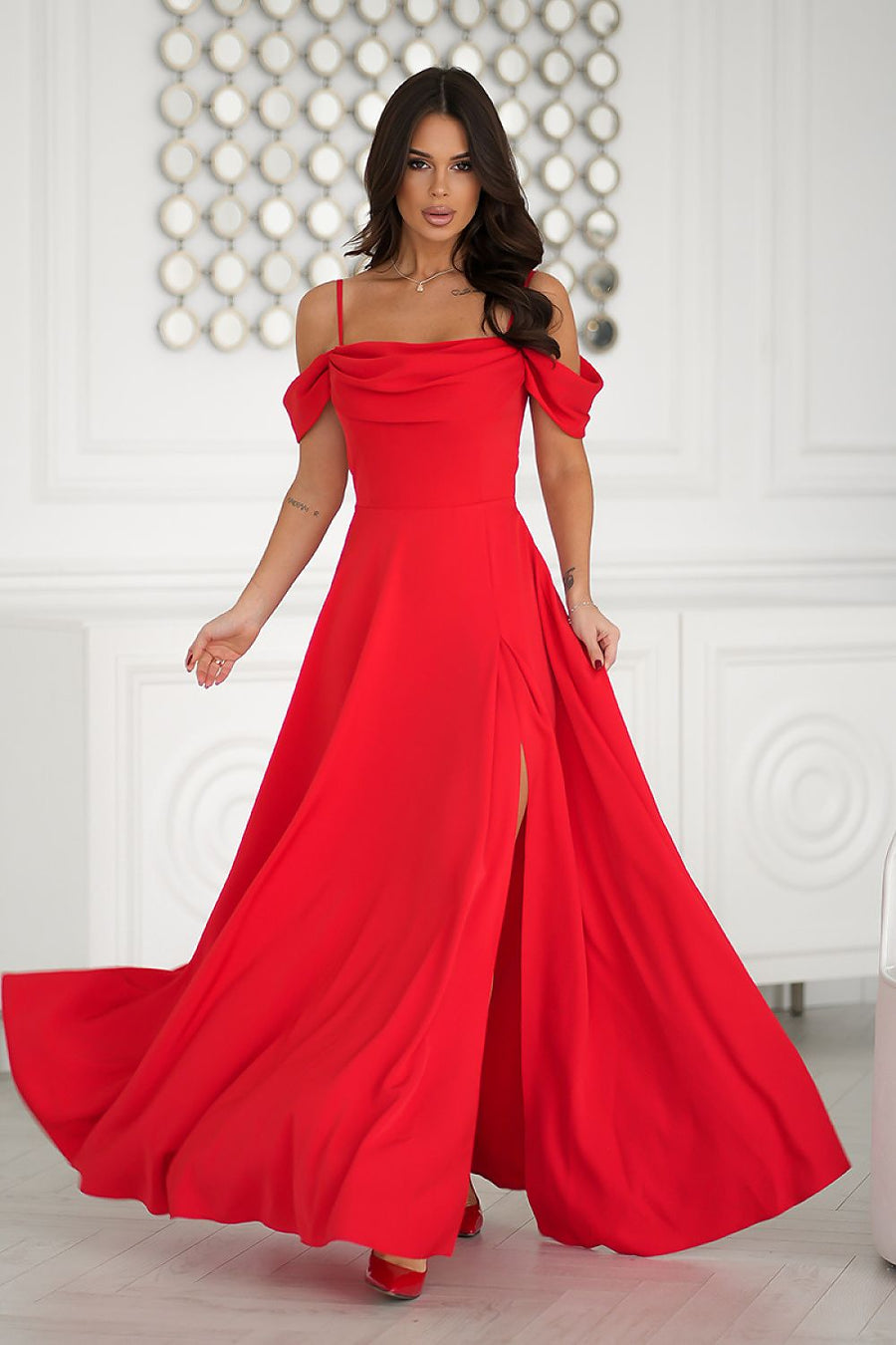 Langes Kleid Model 203760 Bicotone