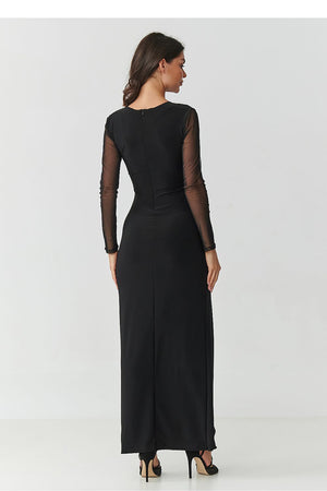  Langes Kleid model 218110 Makadamia 