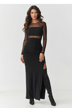  Langes Kleid model 218306 Makadamia 
