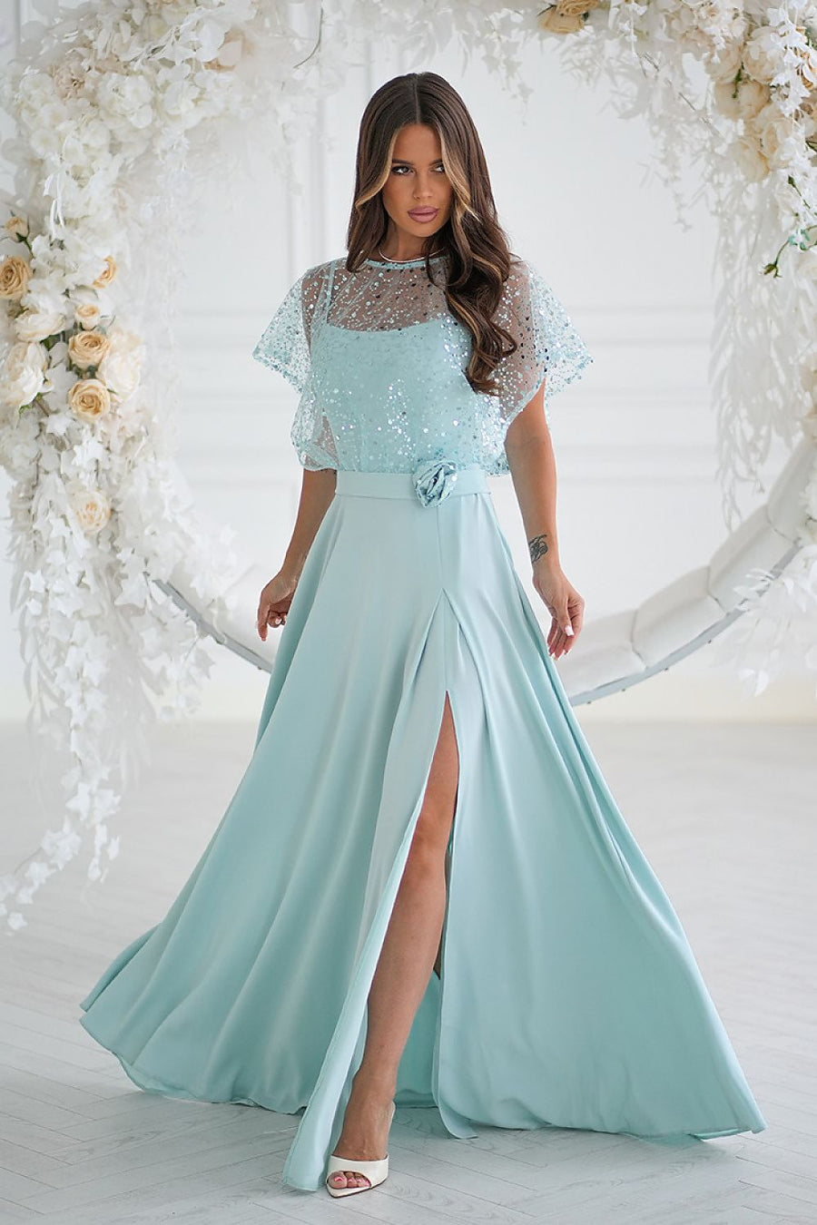  Langes Kleid model 219695 Bicotone 