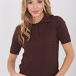 Laden Sie das Bild in den Galerie-Viewer,  Kurzarm Pullover model 222828 Factory Price 
