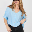 Laden Sie das Bild in den Galerie-Viewer,  Kurzarm Hemd model 225509 Italy Moda 
