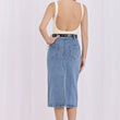 Laden Sie das Bild in den Galerie-Viewer,  ~Spódnica jeansowa model 228027 Factory Price 
