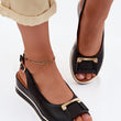 Laden Sie das Bild in den Galerie-Viewer,  Keilabsatz Sandalen model 228389 Step in style 
